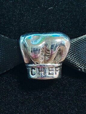 Authentic Pandora I Love Cooking Chef Hat Charm – 791500 Sterling Silver